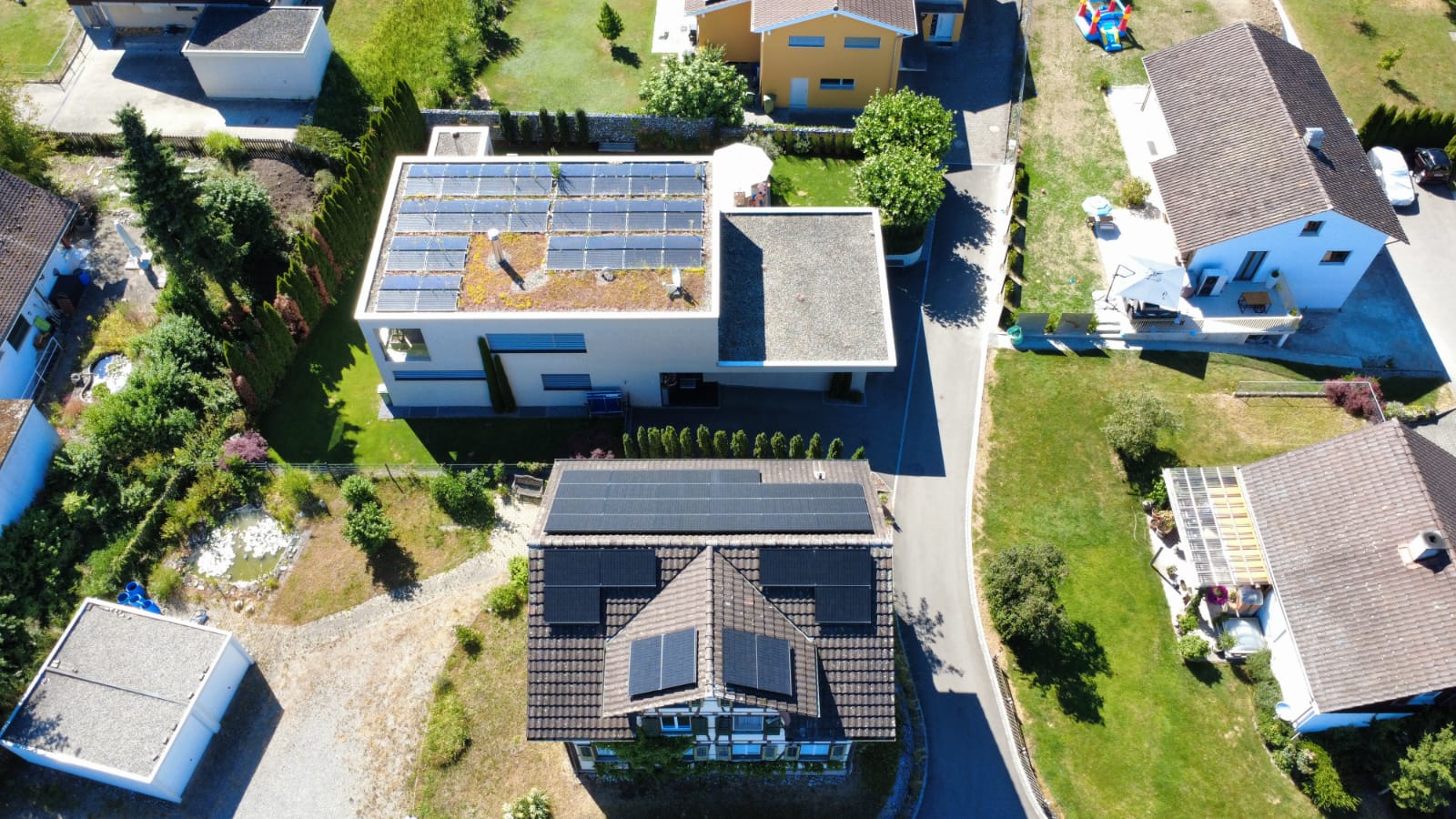 Drohnenaufnahme Solaranlage